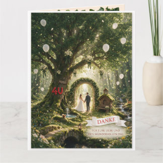 Carte De Remerciements Mariage enchanté en forêt - Magie dans la forêt en