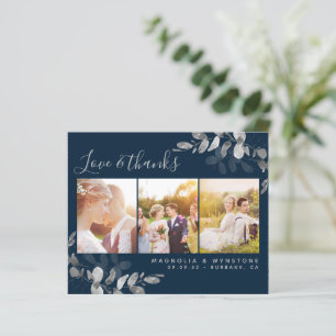 Carte de remerciements Mariage Eucalyptus