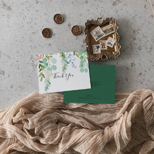 Carte De Remerciements Mariage floral coloré