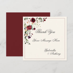 Carte De Remerciements Mariage floral de l'Eucalyptus de Bourgogne