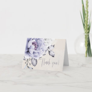 Carte De Remerciements Mariage   Floral de Lilac rustique et d'Albâtre
