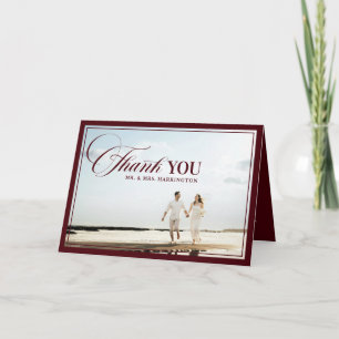 Carte De Remerciements Mariage Formel Moderne Argent Ancien Bourgogne Pho
