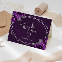 Mariage géométrique d'argent floral violet