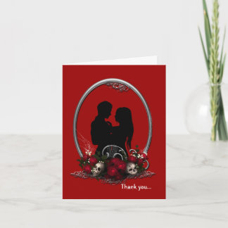 Carte De Remerciements Mariage gothique de vampire Dark Union
