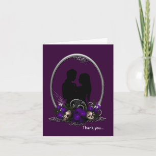 Carte De Remerciements Mariage gothique de vampire Dark Union