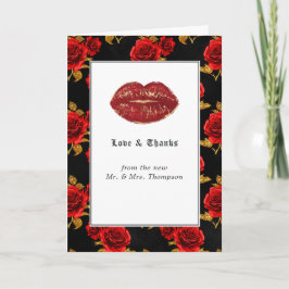 Carte De Remerciements Mariage gothique floral