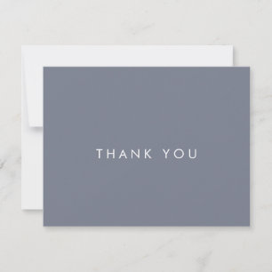 Carte de remerciements Mariage gris bleu ardoise s