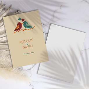 Carte De Remerciements Mariage Inséparable