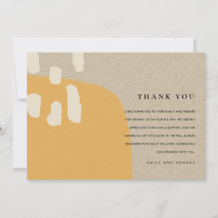 CARTE DE REMERCIEMENTS MARIAGE KRAFT RUSTIQUE ABSTRAIT MODERNE