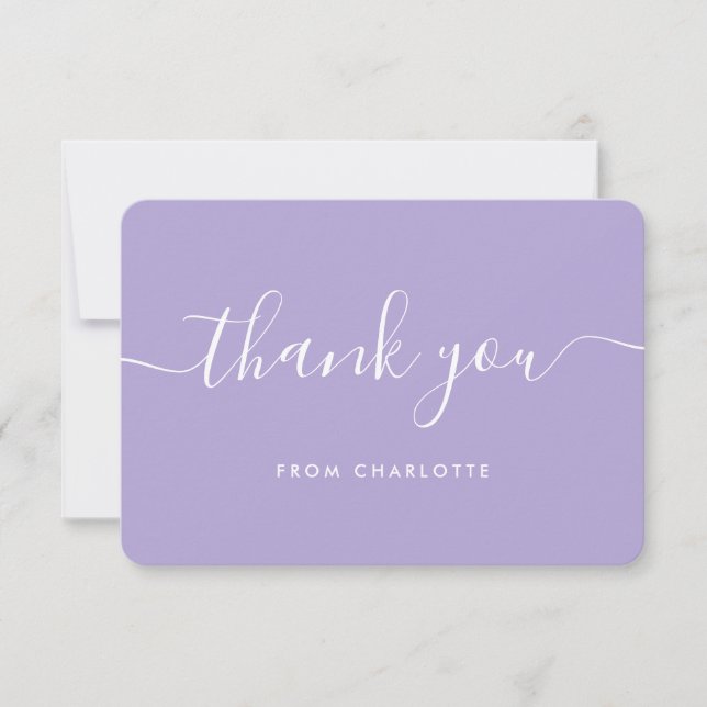 Carte De Remerciements Mariage Lavande Fête d'anniversaire (Devant)