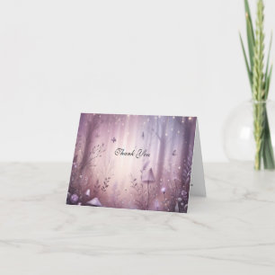 Carte De Remerciements Mariage Lavande magique Fairy Lights
