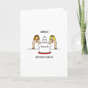 Carte De Remerciements Mariage lesbien français/mercis civils des