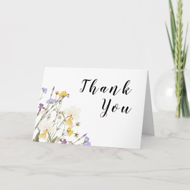 Carte De Remerciements Mariage Lilac aquarelle (Devant)