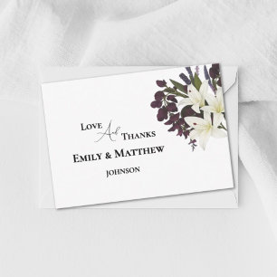 Carte de remerciements Mariage Lily et Plum