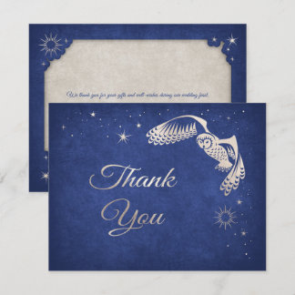 Carte De Remerciements Mariage magique Owl Stars
