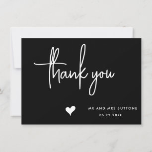 Carte de remerciements mariage manuscrit, concepti