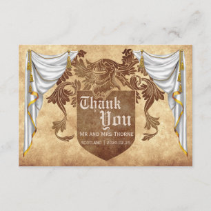 Carte de remerciements Mariage médiéval