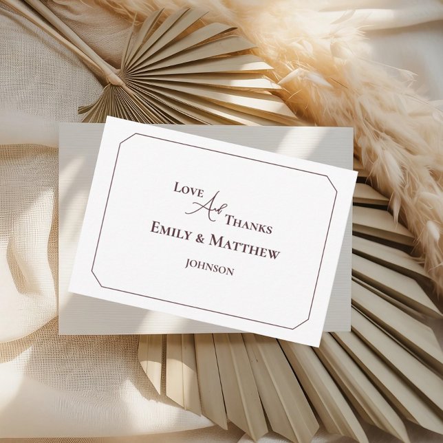 Carte de remerciements Mariage minimal avec code Q (Créateur téléchargé)