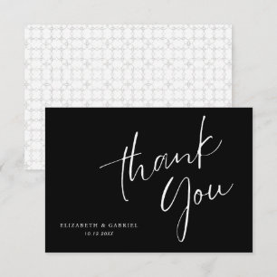 Carte De Remerciements Mariage minimal manuscrit