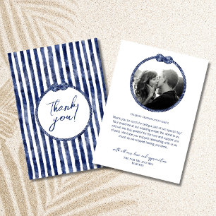 Carte De Remerciements Mariage nautique côtier