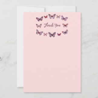 Carte De Remerciements Mariage Papillons Élégants Fête Prénuptiale SUR ME
