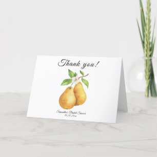 Carte De Remerciements Mariage parfait de poire à l'aquarelle Remerciemen
