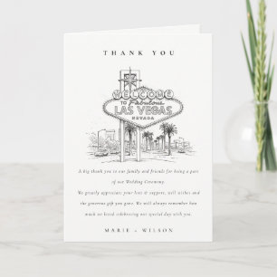 Carte De Remerciements Mariage Paysage Croquis Las Vegas Nevada