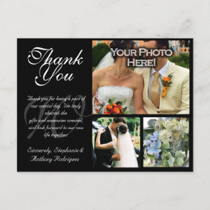Carte de remerciements Mariage personnalisable 3 i