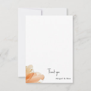 Carte De Remerciements Mariage personnalisé Orange Blossom