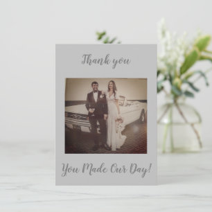 Carte de remerciements Mariage photo