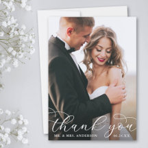 Mariage photo calligraphié élégant moderne W