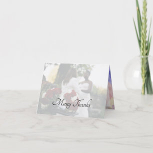 Carte De Remerciements Mariage photo Faux Vellum Effet