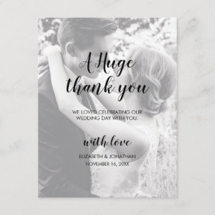 Carte de remerciements Mariage photo personnalisé 