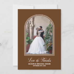 Carte De Remerciements Mariage photo personnalisé Terracotta