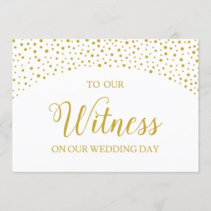 Carte de remerciements Mariage pour témoin
