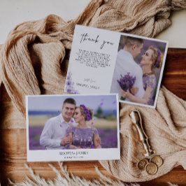 Carte de remerciements Mariage pourpre
