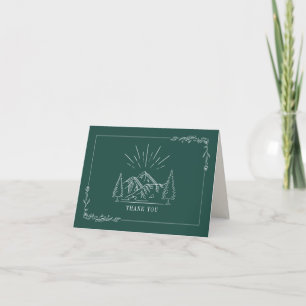 Carte De Remerciements Mariage Rustique Emerald Mountain
