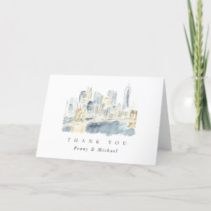 Carte De Remerciements Mariage Skyline de New York