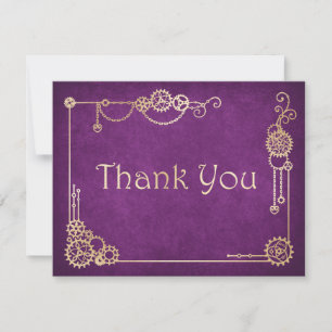 Carte De Remerciements Mariage Steampunk