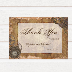 Carte De Remerciements Mariage Steampunk Vintage victorien