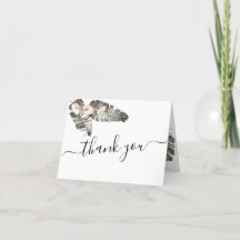 Carte de remerciements Mariage Tropical Calla Lily