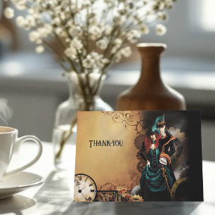 Carte De Remerciements Mariage victorien Steampunk