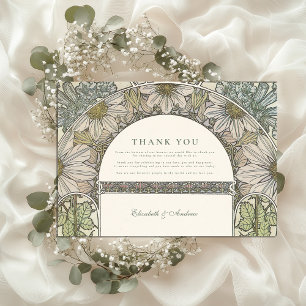 Carte De Remerciements mariage vintage Garden Arch