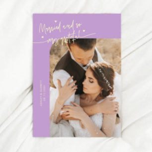 Carte De Remerciements Mariés et reconnaissants Photo de mariage Wisteria