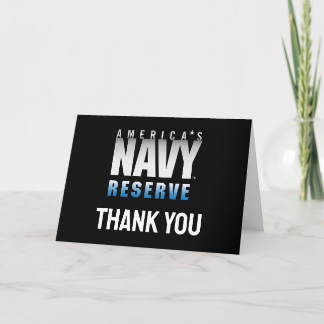 Carte De Remerciements Marine américaine | Réserve navale américaine (Devant)