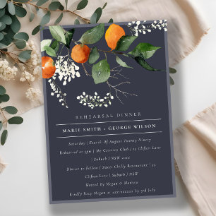 Carte De Remerciements Marine Orange Blossom Fauna Dîner de répétition In