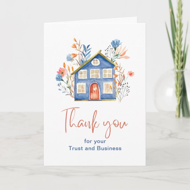 Carte De Remerciements Marketing de revendeur | Entreprise propriétaire M (Devant)