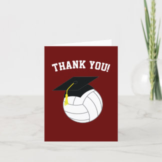 Carte De Remerciements Maroon sportif de volley-ball