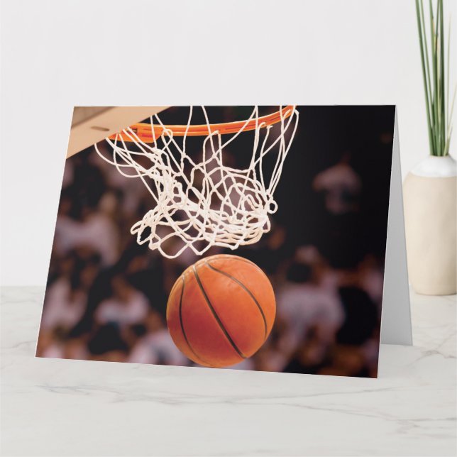 Carte De Remerciements Marquage au basket (Devant)