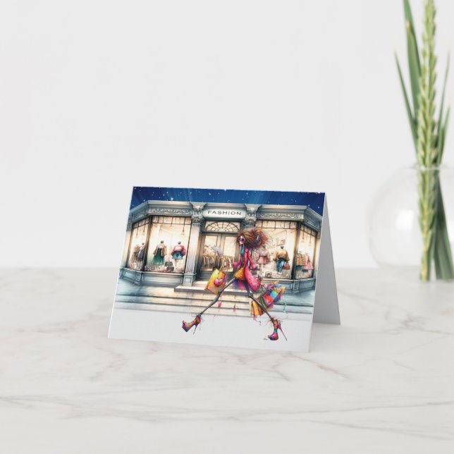 Carte De Remerciements Marque de mode. Boutique (Devant)
